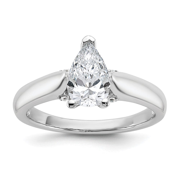 Buy 14K White Gold Peg-Set Engagement Ring Setting | Stylish & Affordable Price-8