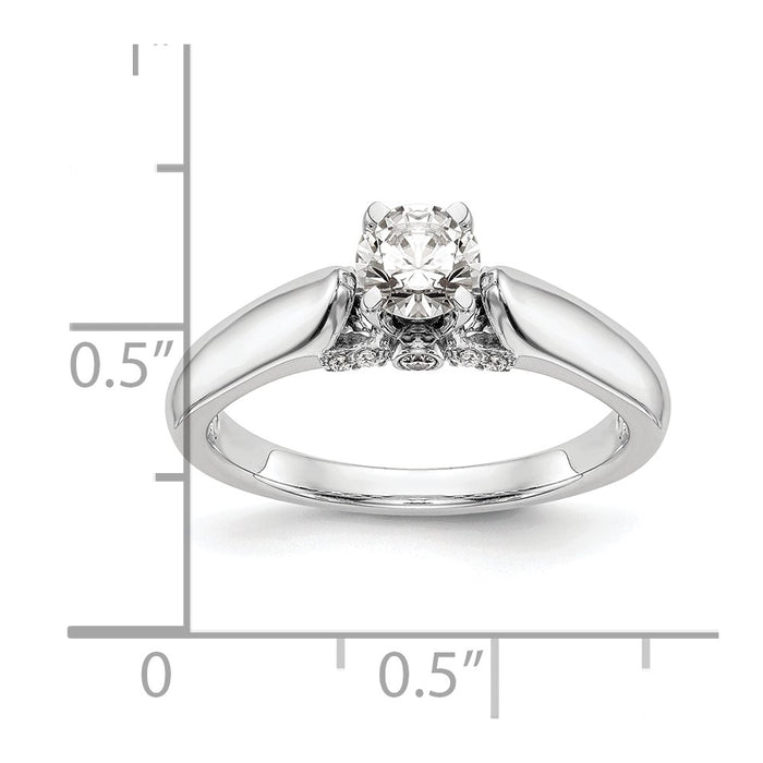 Buy 14K White Gold Peg-Set Engagement Ring Setting | Stylish & Affordable Price-7