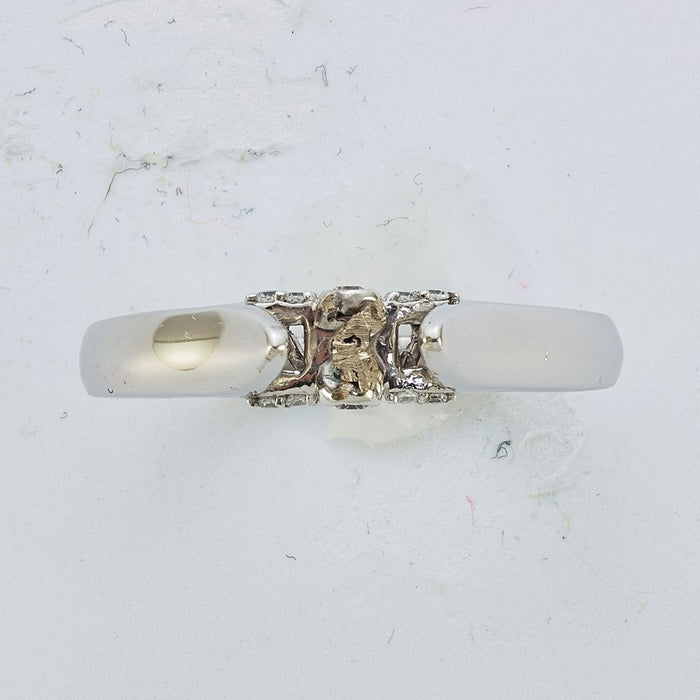 Buy Exclusive 14K White Gold Engagement Ring, .07 Carat Diamond, Stylish Design-4