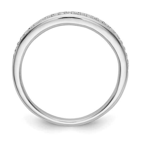 14K White Gold Wedding Band Set - 1/8 Carat Diamond - Style GR1-1022420