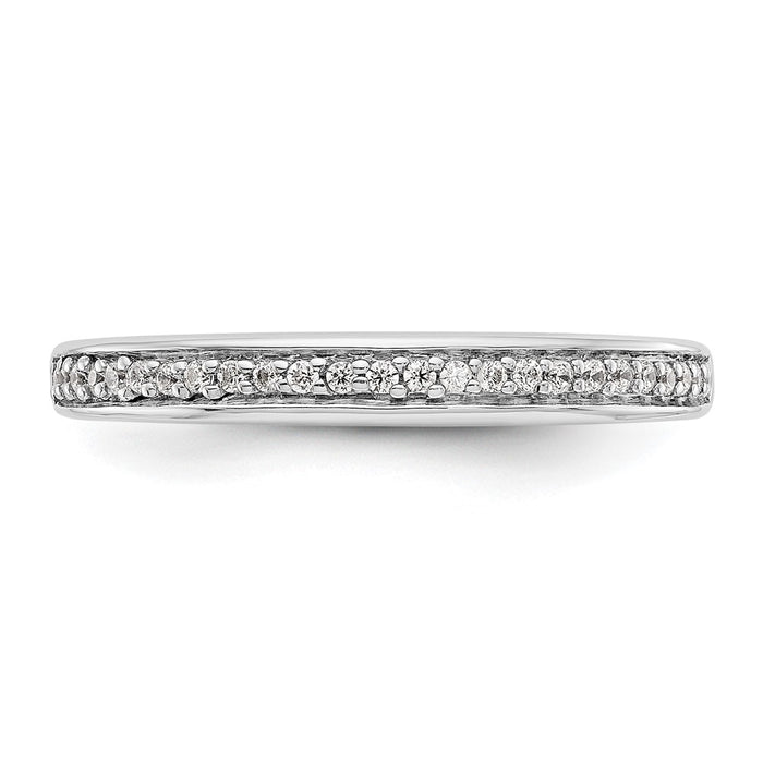 Exclusive 14K White Gold Wedding Band Set - 1/8 Carat Diamond, Affordable Price-4