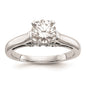 Exclusive 14K White Gold Leaf Design Solitaire Engagement Ring Setting-1