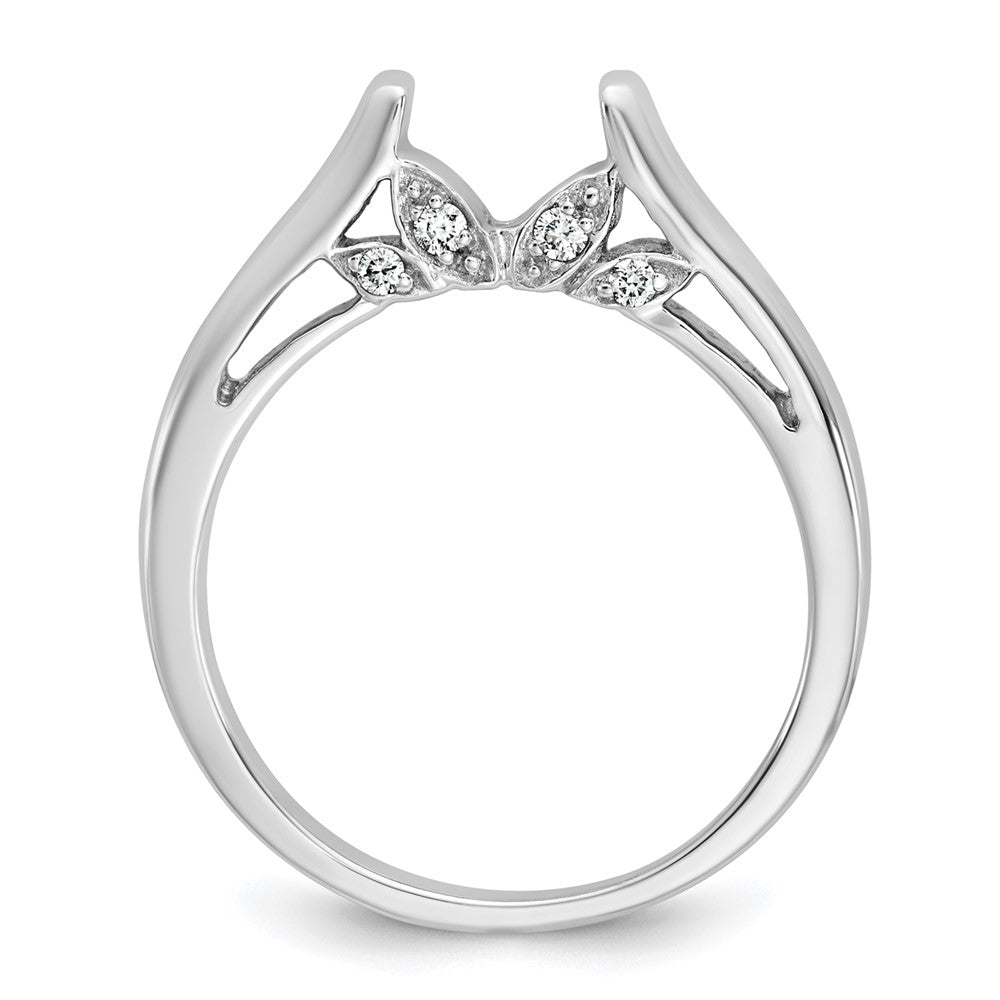 Buy Exclusive 14K White Gold Semi-Mount Engagement Ring with 1/10 Carat Diamond