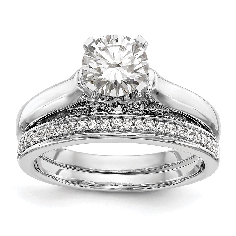 Buy Exclusive 14K White Gold Semi-Mount Engagement Ring with 1/10 Carat Diamond