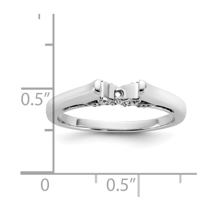 Buy Exclusive 14K White Gold Semi-Mount Engagement Ring with 1/10 Carat Diamond-8