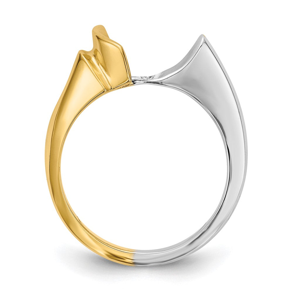 Buy Exclusive 14K Two-Tone Solitaire Engagement Ring Mounting - Stylish Design