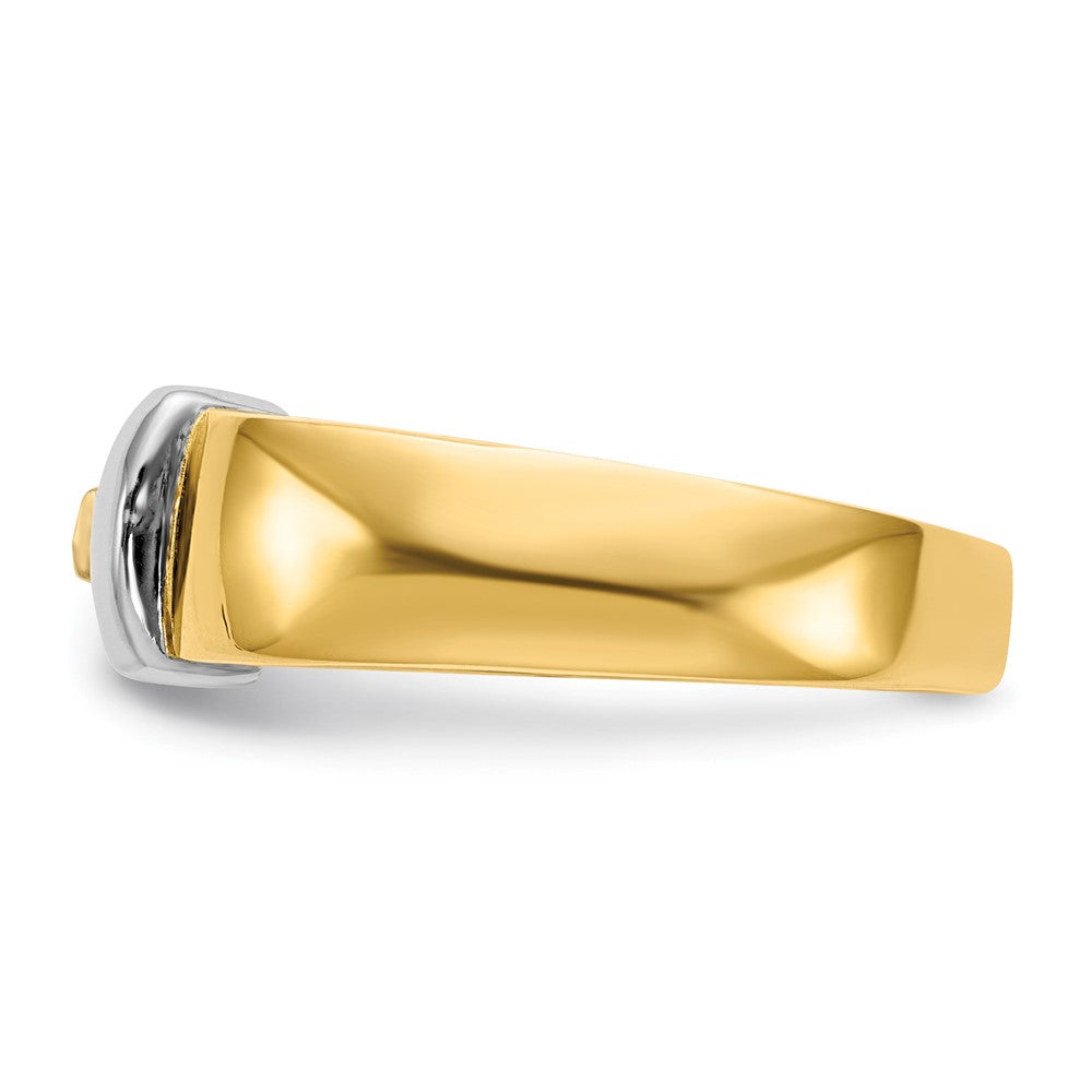Buy Exclusive 14K Two-Tone Solitaire Engagement Ring Setting | Stylish Design