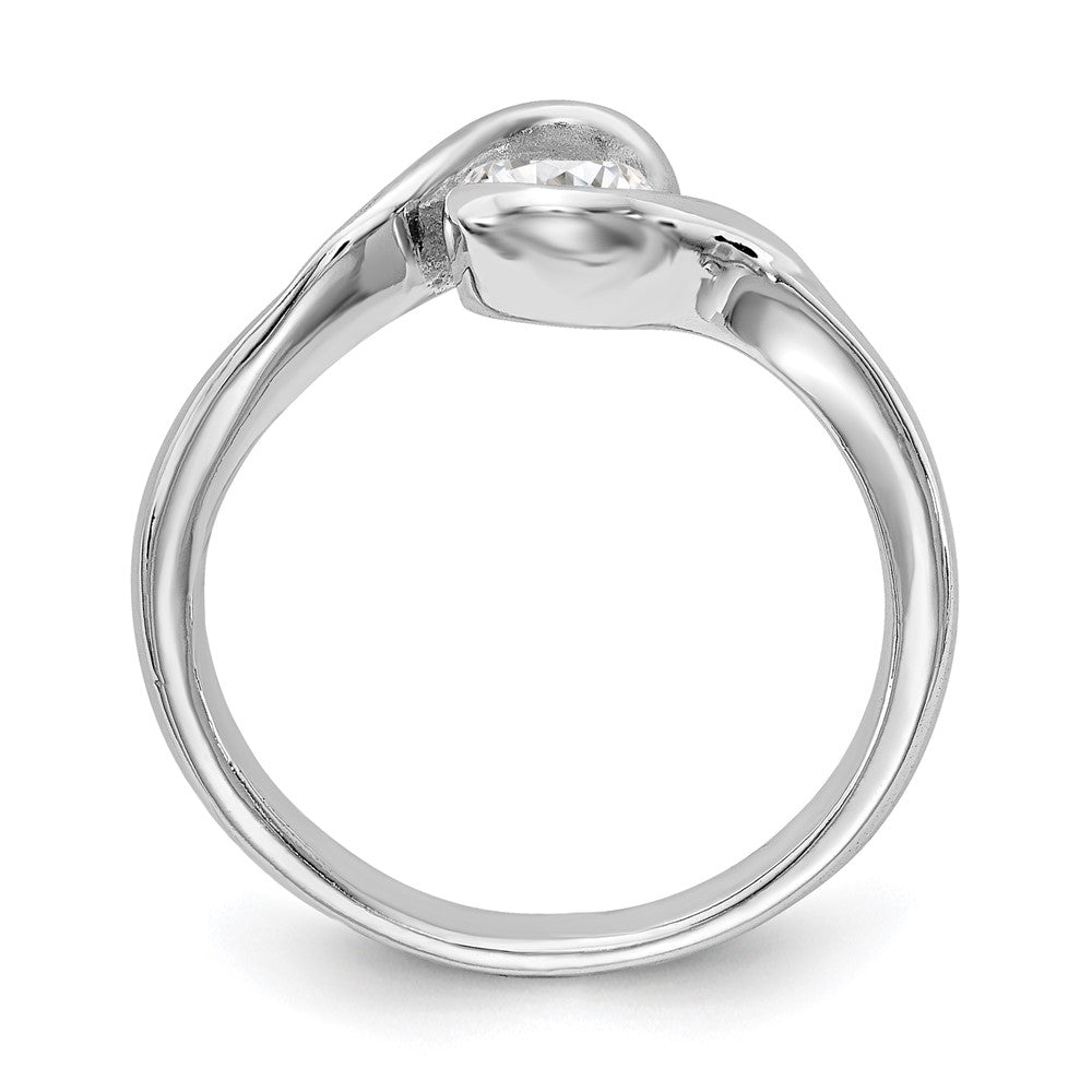 Buy Stylish 14K White Gold Half-Bezel Bypass Engagement Ring Setting for 1/2 Carat