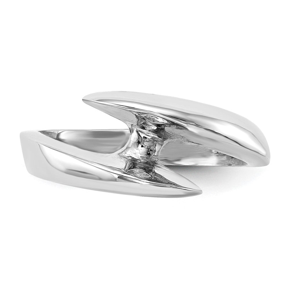 Buy Stylish 14K White Gold Half-Bezel Bypass Engagement Ring for 1/2 Carat
