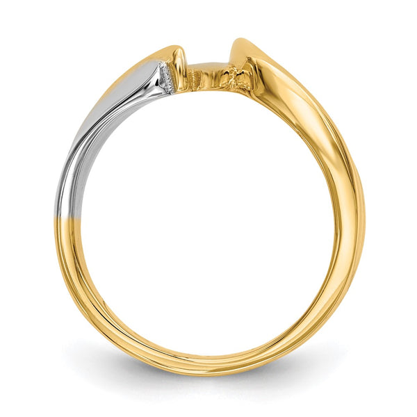 14K Two-Tone Bypass Engagement Ring Mounting