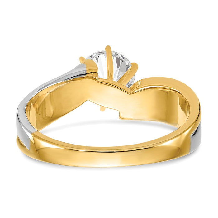 Buy Stylish 14K Two-Tone Bypass Engagement Ring Mounting - Exclusive Design-5