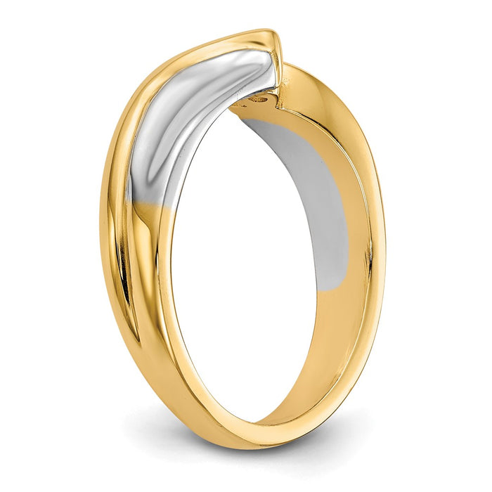 Buy Stylish 14K Two-Tone Bypass Engagement Ring Mounting - Exclusive Design-6