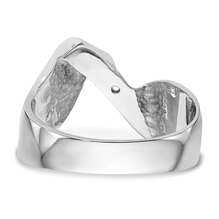 Buy Exclusive 14K White Gold Bypass Engagement Ring - Affordable Luxury Setting-5