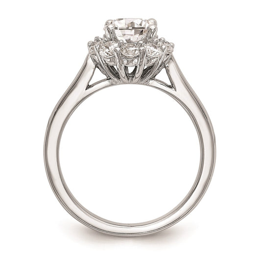 Buy Stylish 14K White Gold Halo Engagement Ring Setting for 1 Carat Stone