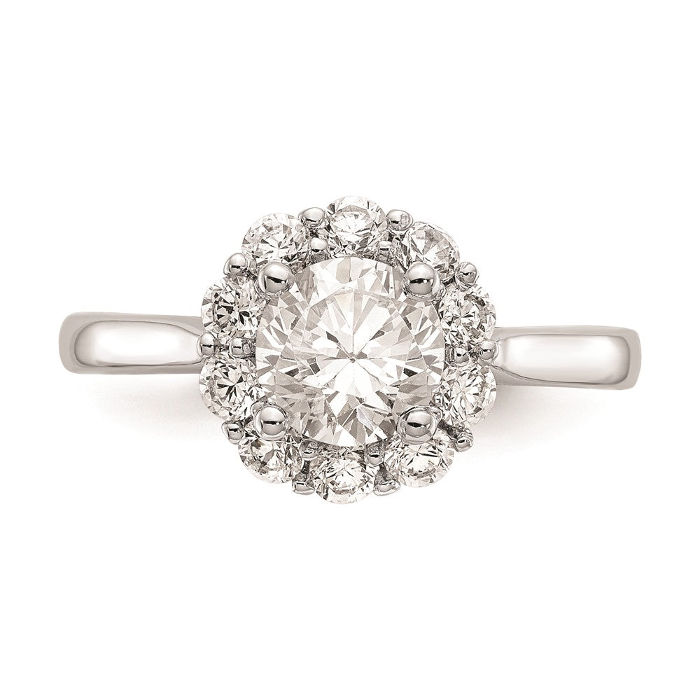 Buy Stylish 14K White Gold Halo Engagement Ring Setting for 1 Carat Stone