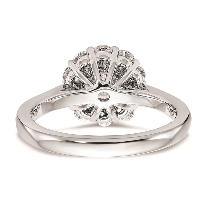 Buy Stylish 14K White Gold Halo Engagement Ring Setting for 1 Carat Stone-5