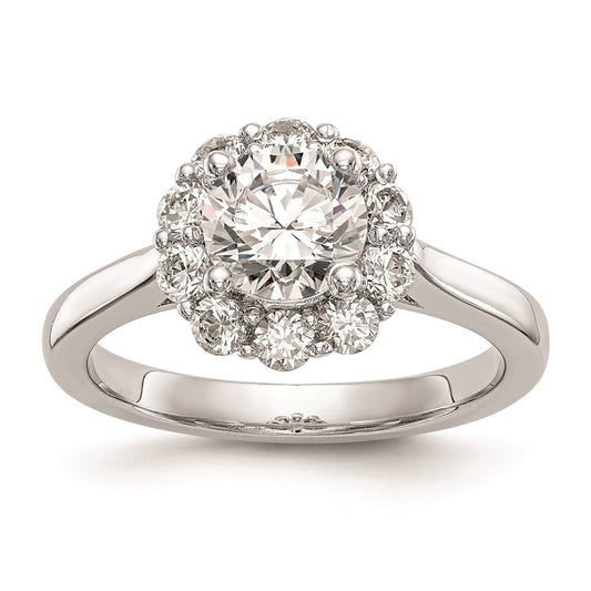 Buy Stylish 14K White Gold Halo Engagement Ring Setting for 1 Carat Stone
