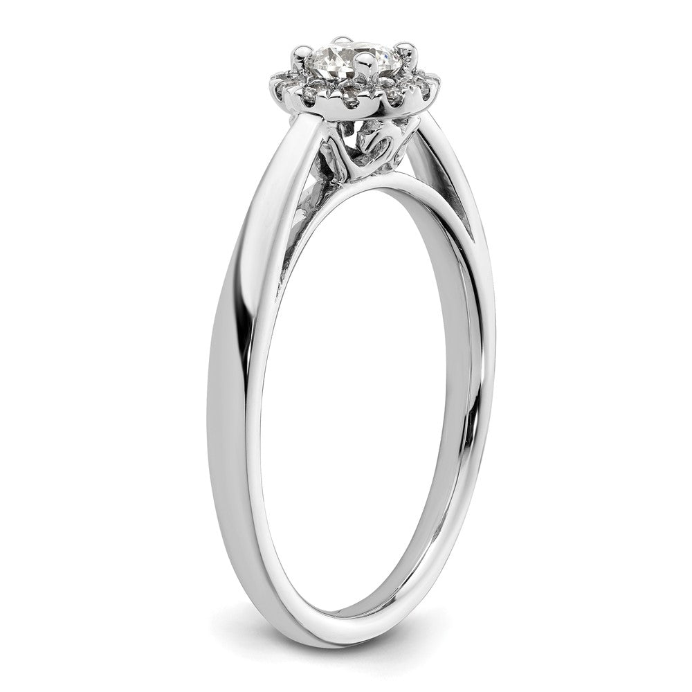 Buy Exclusive 14K White Gold Halo Semi-Mount Engagement Ring, 1/4 Carat