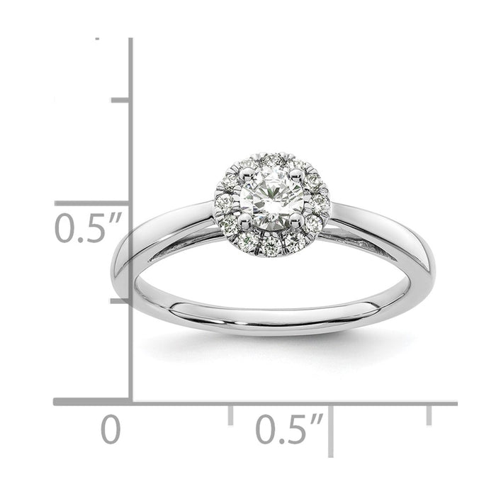 Buy Exclusive 14K White Gold Halo Semi-Mount Engagement Ring, 1/4 Carat-7