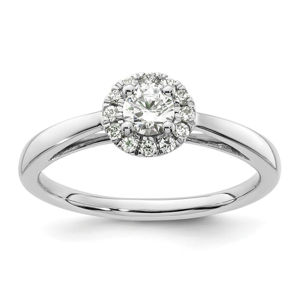 14K White Gold Halo Semi-Mount Engagement Ring, 1/4 Carat - Style GR1-1022459
