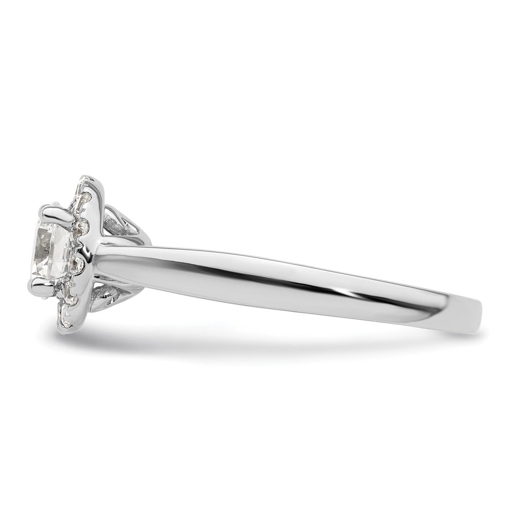 Buy Stylish 14K White Gold Halo Semi-Mount Engagement Ring, 3/4 Carat Center