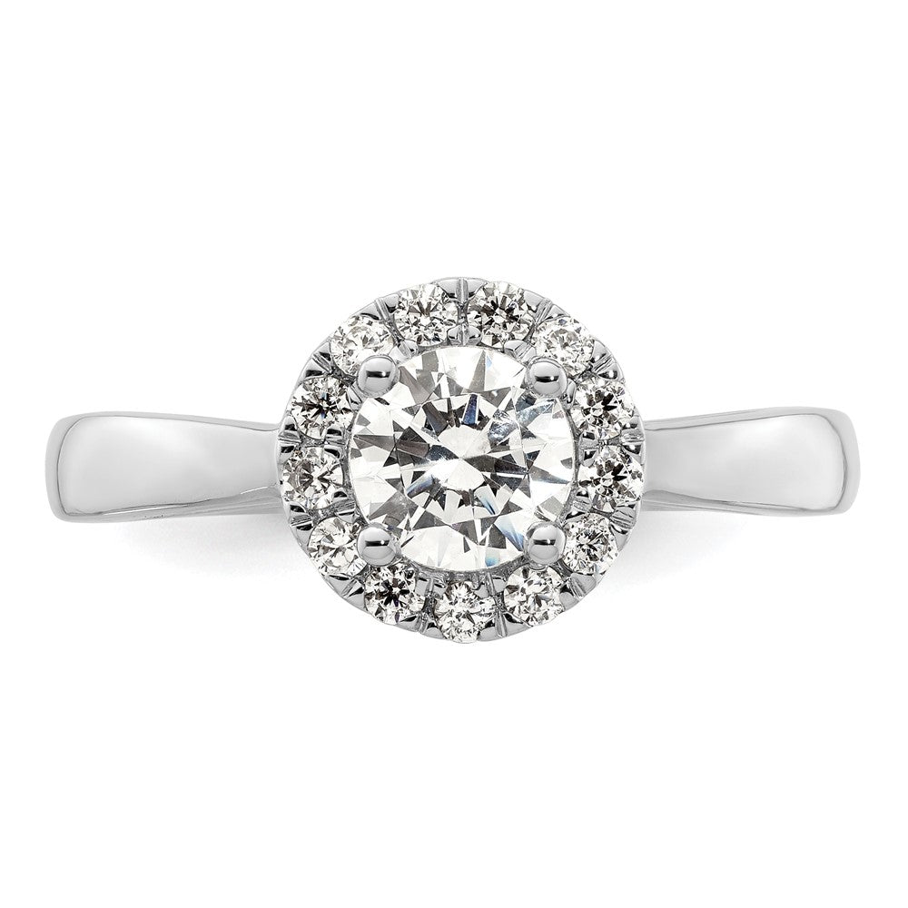 Buy Stylish 14K White Gold Halo Semi-Mount Engagement Ring, 3/4 Carat Center