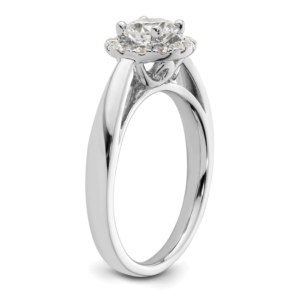 Buy Stylish 14K White Gold Halo Semi-Mount Engagement Ring, 3/4 Carat Center