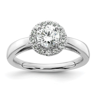 Buy Stylish 14K White Gold Halo Semi-Mount Engagement Ring, 3/4 Carat Center