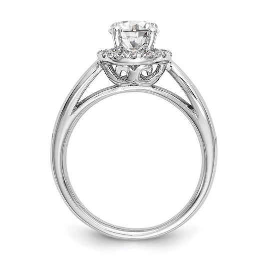 Buy 14K White Gold Halo Semi-Mount Engagement Ring | 1 Carat, Stylish Design