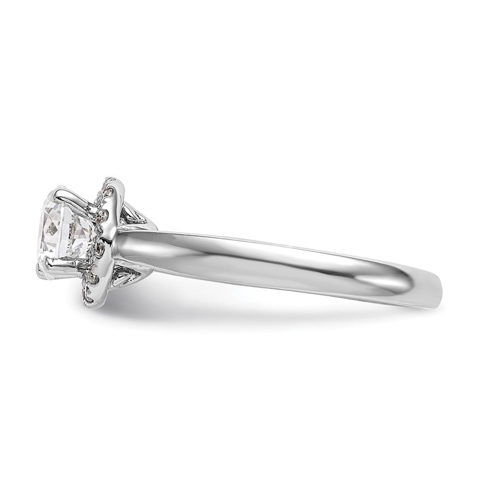 Buy 14K White Gold Halo Semi-Mount Engagement Ring | 1 Carat, Stylish Design