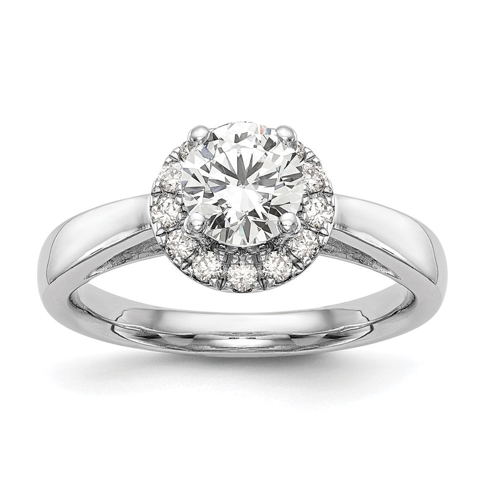 Buy 14K White Gold Halo Semi-Mount Engagement Ring | 1 Carat, Stylish Design