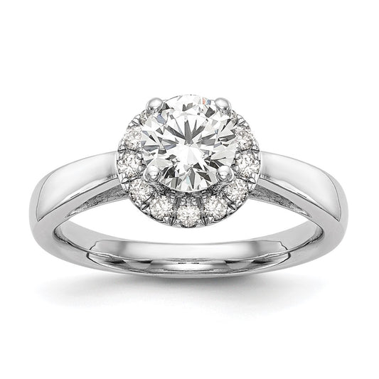 Buy 14K White Gold Halo Semi-Mount Engagement Ring | 1 Carat, Stylish Design