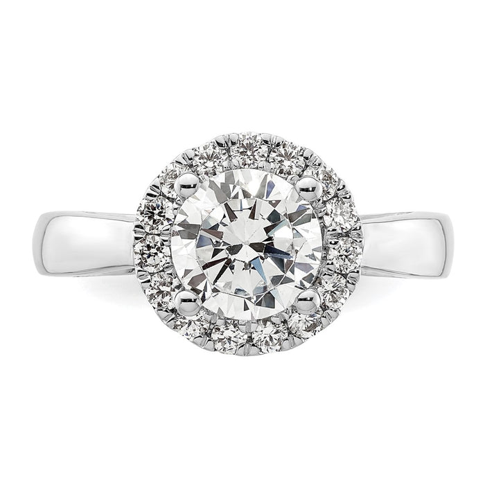 Buy Exclusive 14K White Gold Halo Engagement Ring for 1.5 Carat Center, 3/8 Carat Accents-4