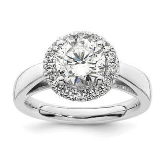 Buy Exclusive 14K White Gold Halo Engagement Ring for 1.5 Carat Center, 3/8 Carat Accents