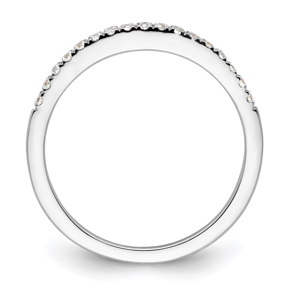 Designer 14K White Gold Diamond Wedding Band - 1/6 Carat, Affordable Luxury
