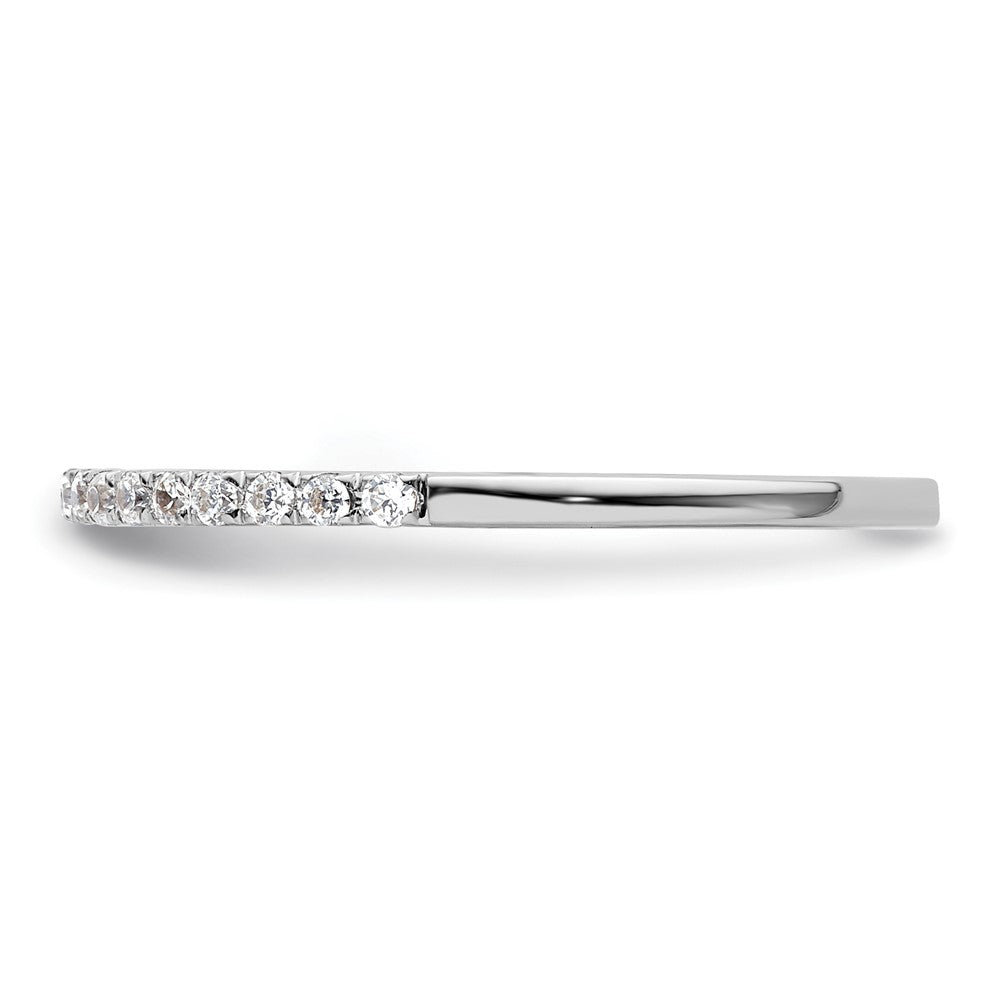 Designer 14K White Gold Diamond Wedding Band - 1/6 Carat, Affordable Luxury
