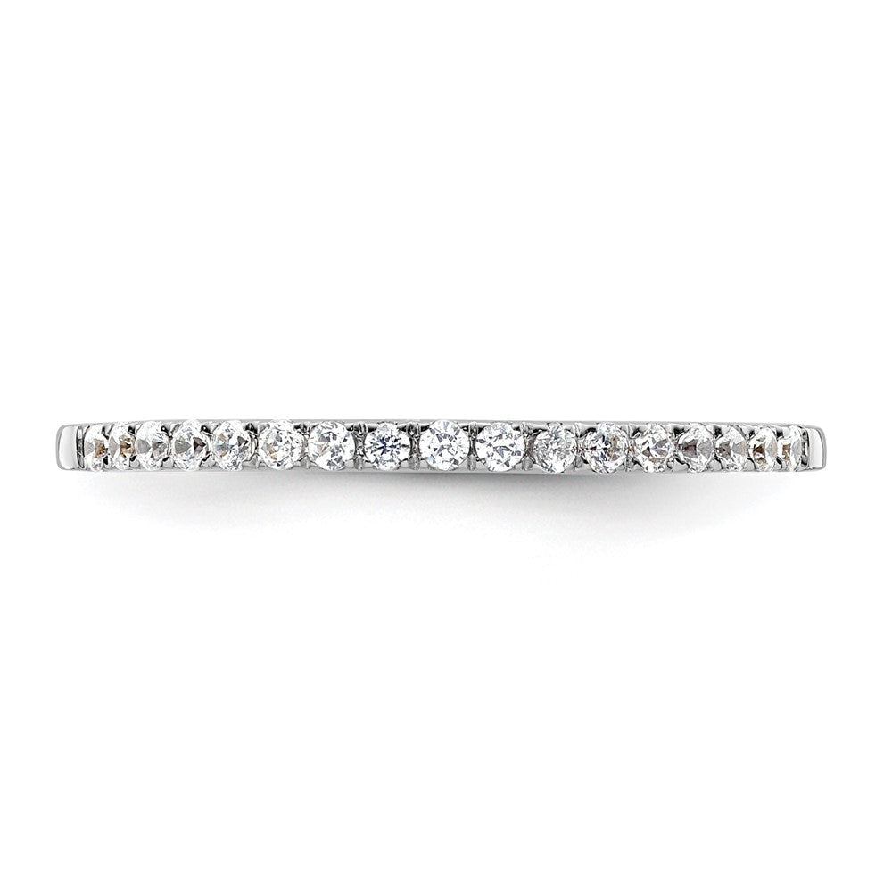 Designer 14K White Gold Diamond Wedding Band - 1/6 Carat, Affordable Luxury