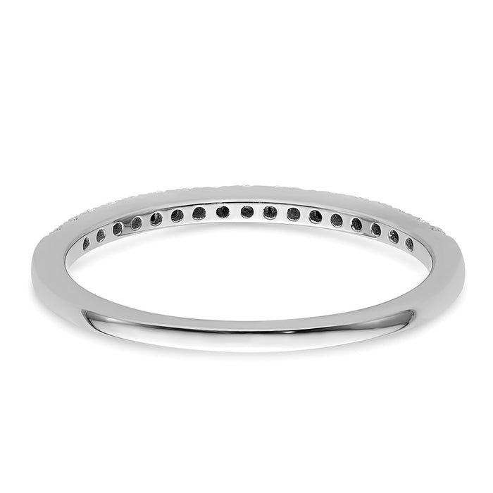 Designer 14K White Gold Diamond Wedding Band - 1/6 Carat, Affordable Luxury-5