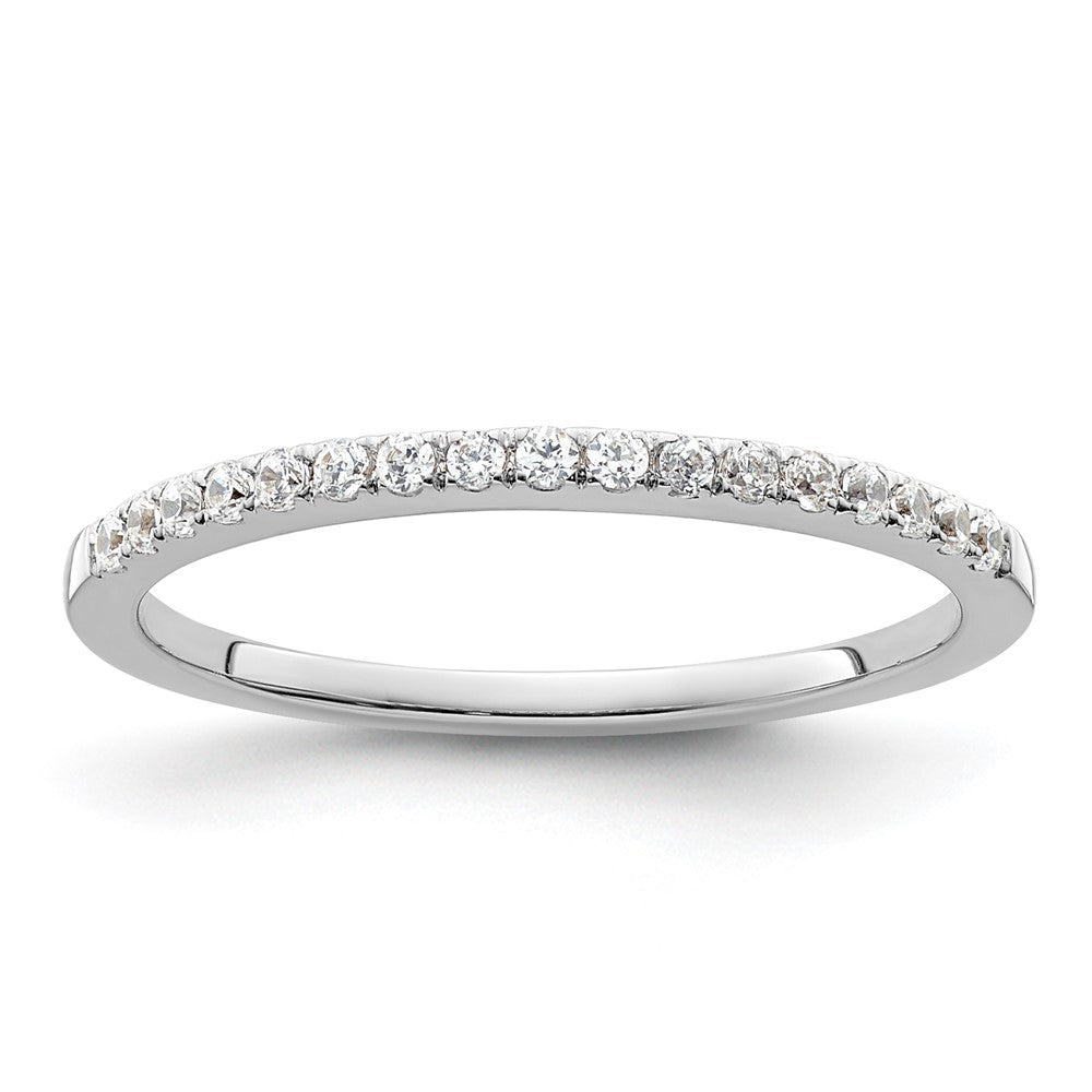 Designer 14K White Gold Diamond Wedding Band - 1/6 Carat, Affordable Luxury
