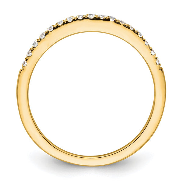 14K Yellow Gold Diamond Wedding Band, 1/6 Carat