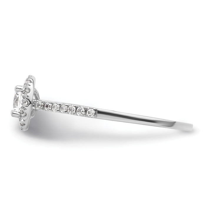 Buy Stylish 14K White Gold Halo Engagement Ring for 1/4 Carat Diamond-3