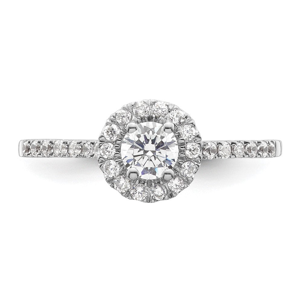 Buy Stylish 14K White Gold Halo Engagement Ring for 1/4 Carat Diamond