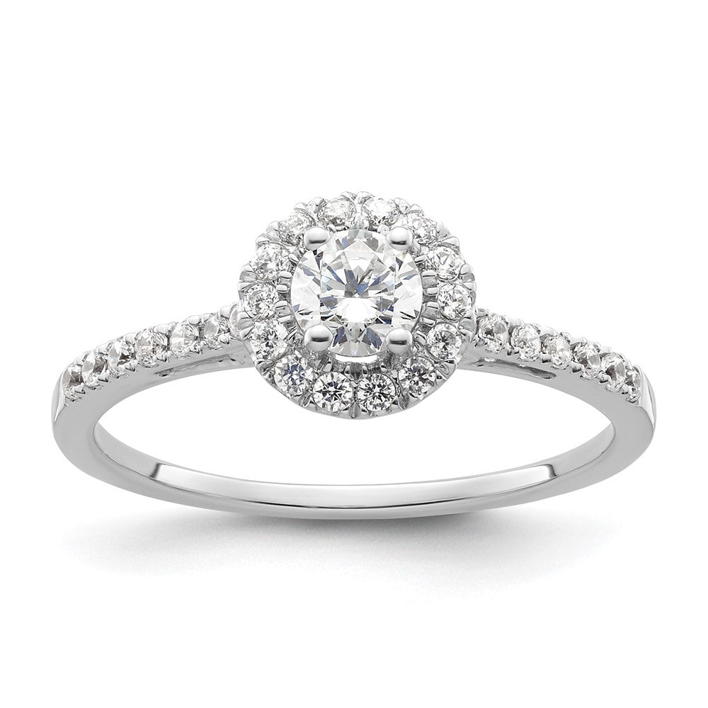Buy Stylish 14K White Gold Halo Engagement Ring for 1/4 Carat Diamond