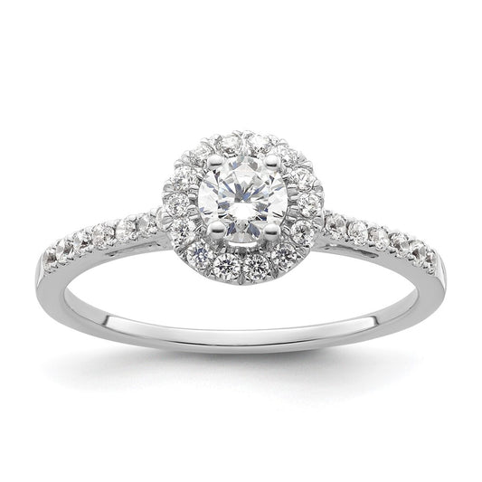 Buy Stylish 14K White Gold Halo Engagement Ring for 1/4 Carat Diamond