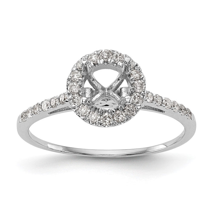 Buy Exclusive 14K White Gold Halo Engagement Ring for 1 Carat Center, Stylish Design-9