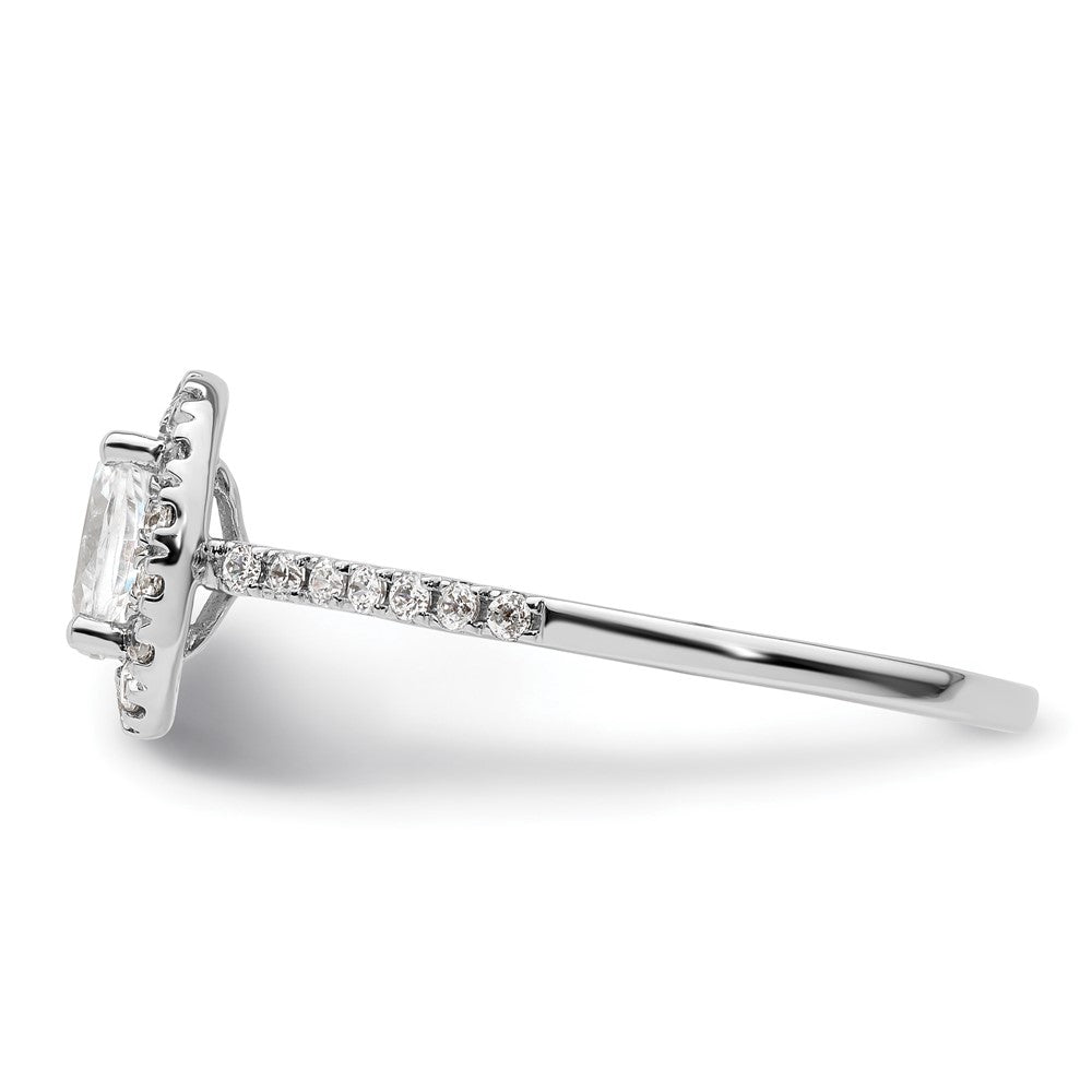 Buy Stylish 14K White Gold Halo Engagement Ring - 1/2 Carat Oval Center