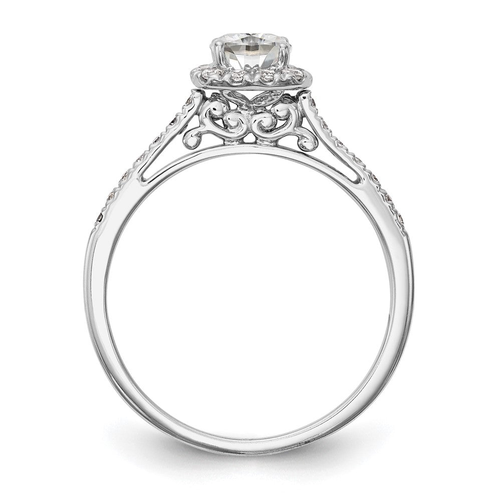 Buy 14K White Gold Halo Semi-Mount Engagement Ring, 1 Carat Cushion, Stylish Design