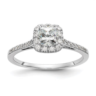 Buy 14K White Gold Halo Semi-Mount Engagement Ring, 1 Carat Cushion, Stylish Design