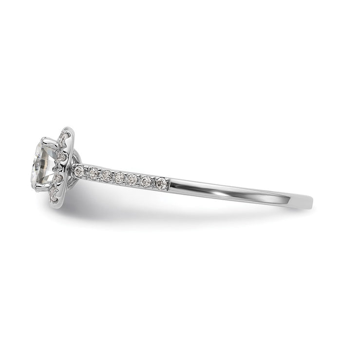 Buy Stylish 14K Two-Tone Halo Engagement Ring - 1 Carat Cushion Center & 1/4 Carat Semi-Mount-3