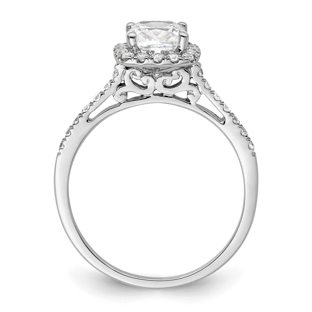 Buy Exclusive 14K White Gold Halo Semi-Mount Engagement Ring, 1.25 Carat